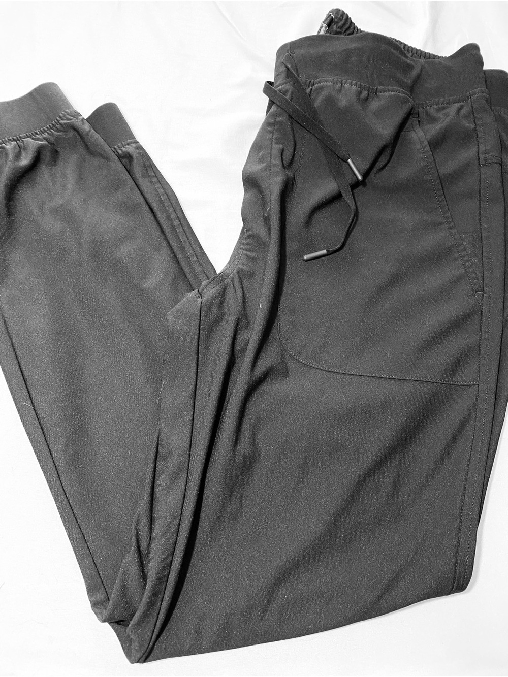 Vintage Genes Men's Black Jogger Pants with Drawstring Waist